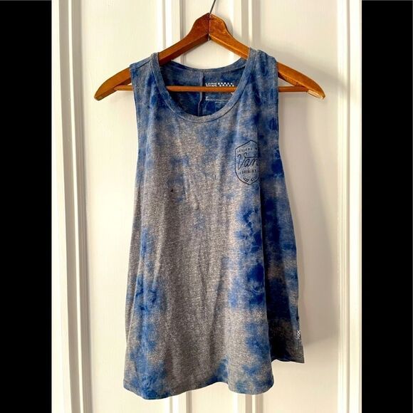 Vans grey/blue tie dye tank/muscle tee S - Picture 1 of 5